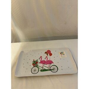 Flamingo tray platter Christmas Holiday NOVoGratz